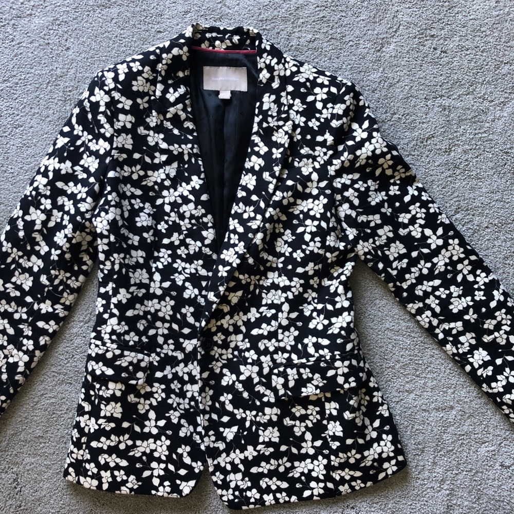 Banana republic modern floral boyfriend blazer